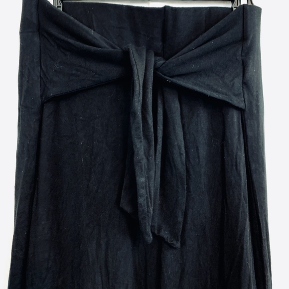 BB DAKOTA Black Rayon Tie Front Wide Leg Pants  M - Picture 6 of 12